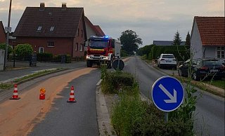 Etwa zwei Kilometer zog sich die Ölspur durch Hagen. - Feuerwehr Lage Etwa zwei Kilometer zog sich die Ölspur durch Hagen. - Feuerwehr Lage