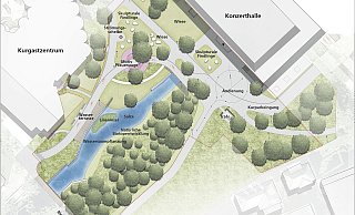 Eie Darstellung des Kurparks. - Landschaftsarchitektur Ehrig Eie Darstellung des Kurparks. - Landschaftsarchitektur Ehrig