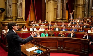 Illa ist der erste pro-spanische Poltiker seit Jahren an der Spitze der Regionalregierung in Barcelona. - Joan Mateu/AP/dpa Illa ist der erste pro-spanische Poltiker seit Jahren an der Spitze der Regionalregierung in Barcelona. - Joan Mateu/AP/dpa