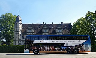 Der Bus der "Salzufler Landpartien" auf Tour. Jetzt ist klar: Der Markenname muss nicht geändert werden. - Staatsbad Salzuflen