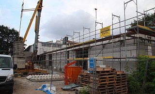 In vollem Gang: Bauarbeiten in und an der Realschule Augustdorf. - Dieter Asbrock In vollem Gang: Bauarbeiten in und an der Realschule Augustdorf. - Dieter Asbrock