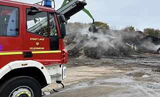 Die Feuerwehr Lage hier bei einem Einsatz im November 2024. - Feuerwehr Lage Die Feuerwehr Lage hier bei einem Einsatz im November 2024. - Feuerwehr Lage