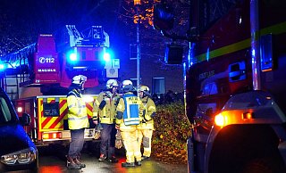 Rund 50 Einsatzkräfte der Feuerwehr bekämpfen einen Brand in Hagen. - Tim Freitag