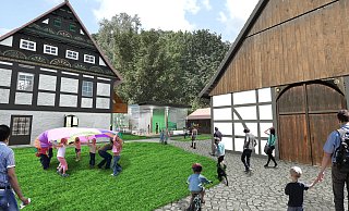 Visalisierung umgebautes Wald- und Forstmuseum Heidelbeck, "Waldauge" - Büro "Ausstellung Medien Transfer", Münster