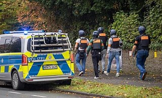Großeinsatz rund um das Westfalenkolleg in Paderborn. - Niklas Tüns