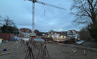 Auf der Baustelle des neuen Medicampus herrscht reichlich Betrieb. - Thomas Reineke Auf der Baustelle des neuen Medicampus herrscht reichlich Betrieb. - Thomas Reineke