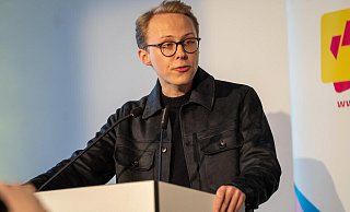 Torben Hundsdörfer während seiner Bewerungsrede beim Landeskongress. - FDP Lippe