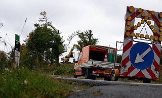 Anfang 2021 soll für die B66, Ortsumgehung Barntrup der Streckenbau beginnen und vorher muss das erforderliche Baufeld geräumt werden. Dazu gehört das Abschieben des Oberbodens auf etwa drei Kilometer Länge und das Entfernen des Bewuchses. - Lorraine Brinkmann