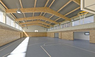 Auch eine neue Sporthalle wird gebaut. - Till Brand