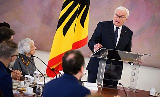 Bundespräsident Frank-Walter Steinmeier hatte Juden und Muslime, Israelis und Palästinenser ins Schloss Bellevue eingeladen. - Bernd von Jutrczenka/dpa Bundespräsident Frank-Walter Steinmeier hatte Juden und Muslime, Israelis und Palästinenser ins Schloss Bellevue eingeladen. - Bernd von Jutrczenka/dpa
