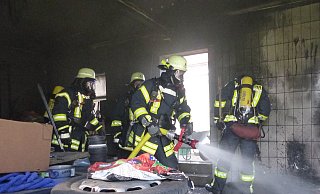 Die Ursache des Brandes ist noch nicht geklärt. - Feuerwehr Kalletal