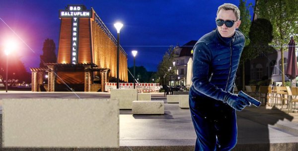 Der neueste Roman über den weltberühmten Agenten spielt in Bad Salzuflen. - © Stefan Backe, Gestaltung: Weber/Brinkmann