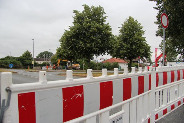 Die Baustelle vorm Hauptzollamt. - © Carolin Brokmann