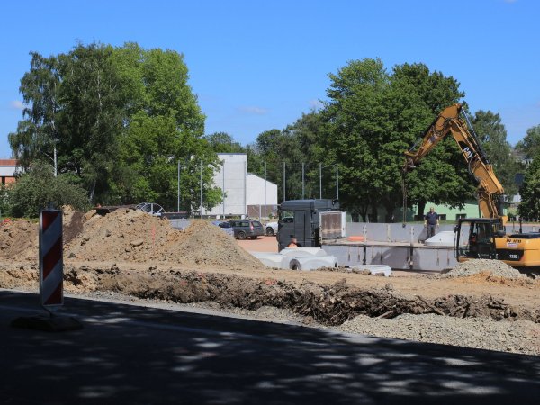 Baustelle am Sportplatz in der Hornschen Straße - © Patrizia Lerch