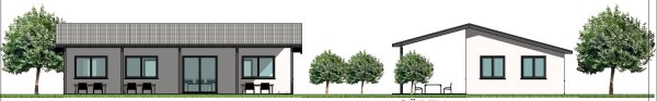 So soll das Clubhaus aussehen, das der RSV Barntrup für die Sportanlage plant. - © CAD Klippenstein