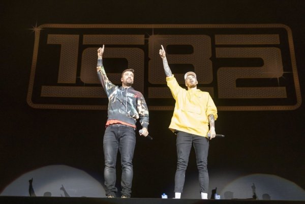 Casper und Marteria sind mit ihrem Album 1982 auf Tour. Die sollte am Samstag in Essen enden. - © Picture alliance/pop-eye