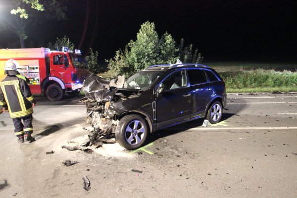 Unfall auf der Herforder Straße. - © Jens Rademacher