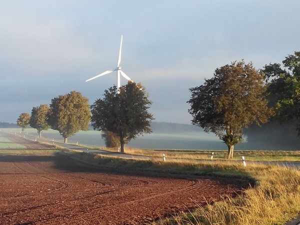 Das Bild zeigt ein Windrad nahe Hohensonne. Ein ähnliches könnte auf dem Bromberg entstehen. - © Sylvia Frevert