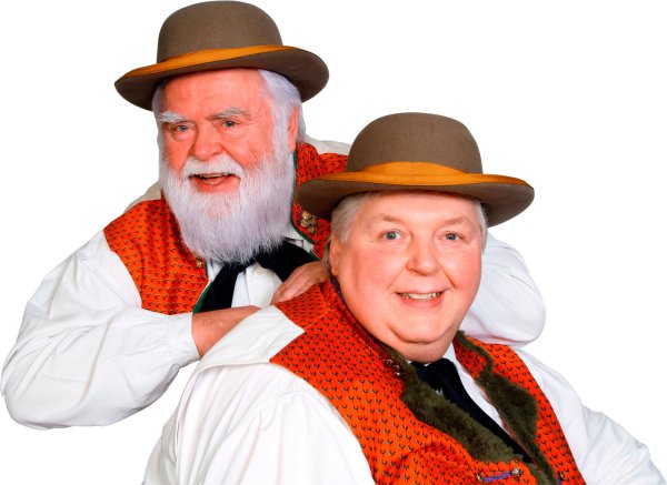 Wildecker Herzbuben: Hinter dem außergewöhnlichen Duo verbergen sich Wilfried Gliem (links) und Wolfgang Schwalm. - © Wildecker Herbuben