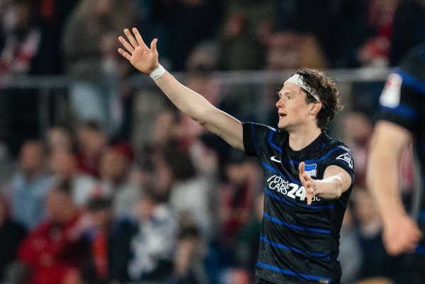 Traf wieder für die Hertha: Fabian Reese. - © Marius Becker/dpa