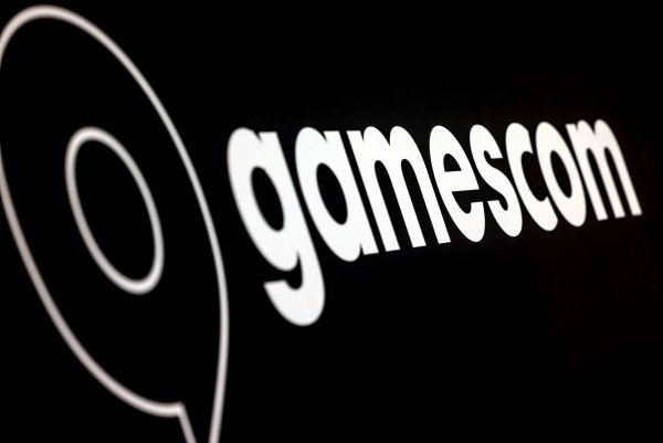 Das Logo der Gamescom - im August wird es omnipräsent sein in Köln. - © Oliver Berg/dpa