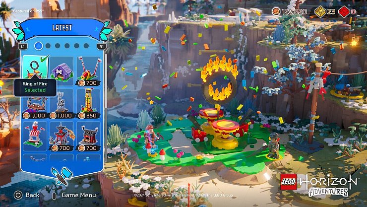 Der wohl spaßigste Teil für Kids: Das Anpassen des Heimatdorfes an den eigenen Geschmack. Ein Eisstand darf natürlich nicht fehlen. - © Guerrilla Games/Lego