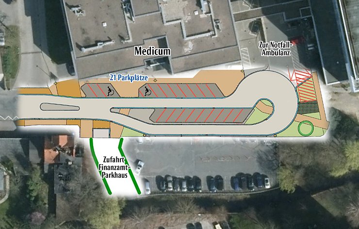 Ausbau der Röntgenstraße. - © Grafik: Oliver Wendtland