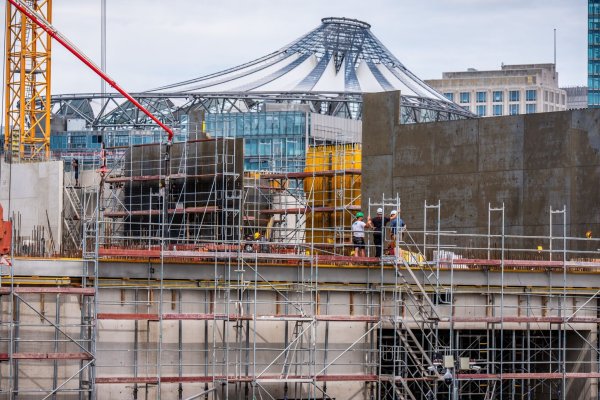 Das neue Museum entsteht in der Nähe des Potsdamer Platzes. - © Michael Kappeler/dpa