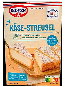 Kandidat 2: K&auml;se-Streusel Backmischung von Dr. Oetker - &copy; Verbraucherzentrale Hamburg