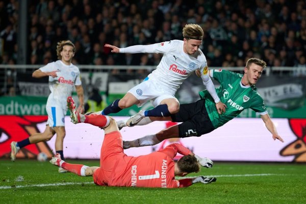 Kiel traf früh zum 1:0. - © Bernd Thissen/dpa