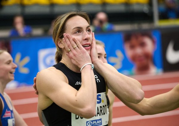 Alexandra Burghardt gewann die deutsche Hallenmeisterschaft über die 60 Meter. - © Bernd Thissen/dpa