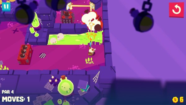 Fantastische Minigolf-Welt mit Hindernissen in «Par of the Dungeon». - © Sleeping Giant/dpa-tmn