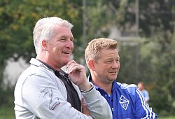 SC-Vorsitzender Frank Exner und Trainer Rene Hahne - Sebastian Lucas