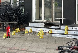Explosion vor Shisha-Bar in Offenbach - Fritz Demel/dpa