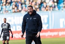 Trainer Mitch Kniat (Arminia); GER, FC Hansa Rostock vs. Arminia Bielefeld, Fußball, Männer, 3. Liga, 15.Spieltag, Spiel - IMAGO/Andy Bünning
