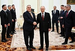 Ungarns Regierungschef Orban trifft Putin in Moskau - Alexander Nemenov/Pool AFP via AP/dpa