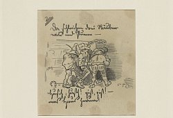 Zeichnung "Die drei Räuber" - Antje Penz/ Staatliche Museen zu Berlin, Kupferstichkabinett /dpa