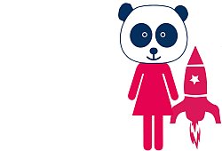 Panda und Rakete - Grafik: Landestheater/Wiebke Jakobs