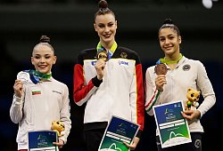 Weltmeisterschaft Turnen/Rhythmische Sportgymnastik - Bruna Prado/AP/dpa