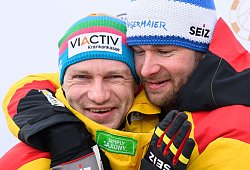 Francesco Friedrich (links) und Johannes Lochner - Robert Michael/dpa