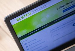 Steuersoftware Elster ist auf einem Laptop zu sehen - Christin Klose/dpa-tmn