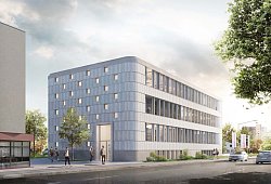 So soll das neue Gebäude aussehen: An der Bielefelder Straße entsteht der neue Kreativcampus. Einen konkreten Zeitplan für den Bau und einen Kostenrahmen gibt es noch nicht – alles ist zunächst an die Regionale-Förderung gebunden. - Hochschule OWL