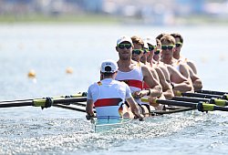 Der deutsche Achter im Rudern - Sebastian Kahnert/dpa