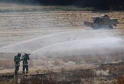 Im Kreis Höxter konnte die Feuerwehr den Brand auf einem Feld unter Kontrolle bringen. - David Schellenberg