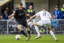 Paderborn, Germany. 21st Oct 2023. Filip Bilbija (Paderborn) , Karol Mets (Pauli) SC Paderborn - FC St. Pauli 21.10.2023 - Imago Images