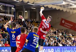 VfL Luebeck-Schwartau vs. TBV Lemgo, Handball, 2. Bundesliga, 19.10.22 - 54° / Felix Koenig
