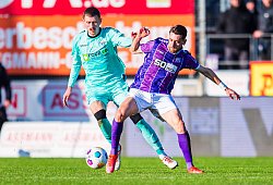 27.01.2024 - Fu&szlig;ball, 2023/2024, 1. Bundesliga, 19. Spieltag, Hannover 96 - 1. FC N&uuml;rnberg: (L-R) Calvin Brackelmann (Pa - Imago Images