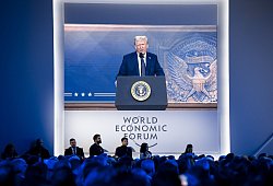 US-Pr&auml;sident Trump beim Weltwirtschaftsforum in Davos - Laurent Gillieron/KEYSTONE/dpa