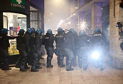 Protest gegen Basketballspiel in Italien - Guido Calamosca/LaPresse/dpa