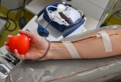 Ein Mann spendet Blut - Patrick Pleul/dpa/dpa-tmn